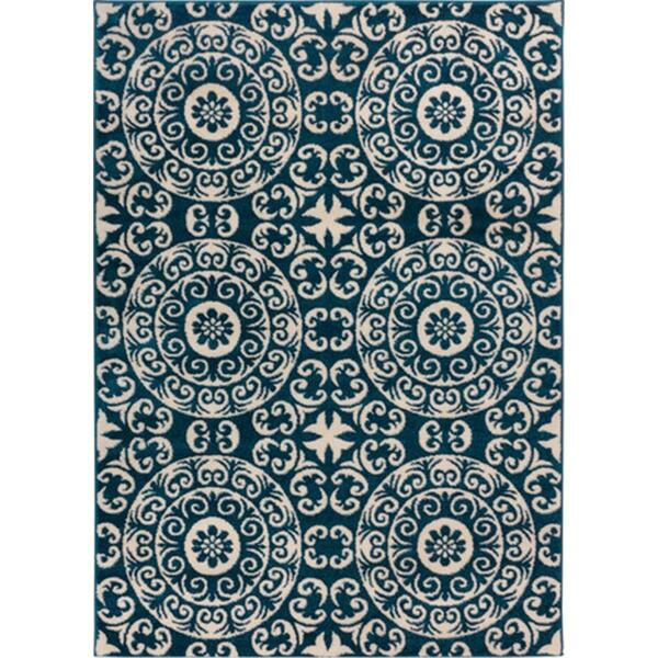 Well Woven Sydney Petra Palatial Rug- Navy Blue - 3 Ft. 3 In. X 4 Ft. 7 In. 20444